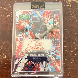Jordin Griffin Splat Autograph Baseball Card - Red/Blue